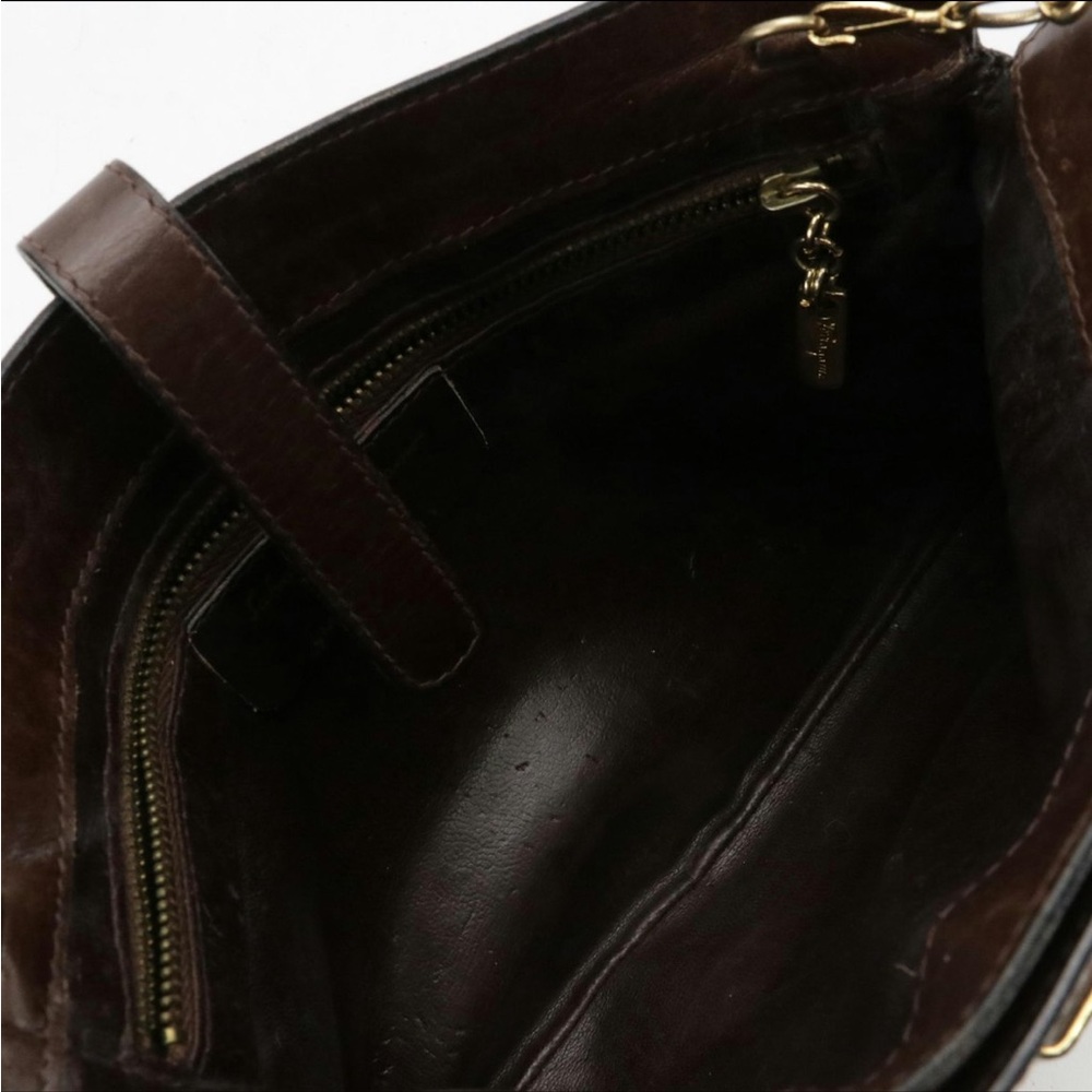 Salvatore Ferragamo Dark Brown Leather Bag - Picture 5 of 10